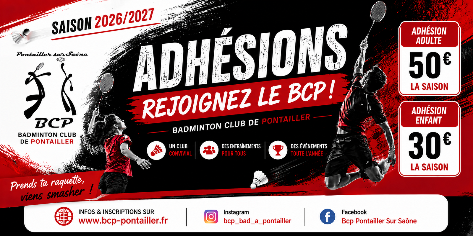 Les adhésions 2026/2027 sont ouvertes !