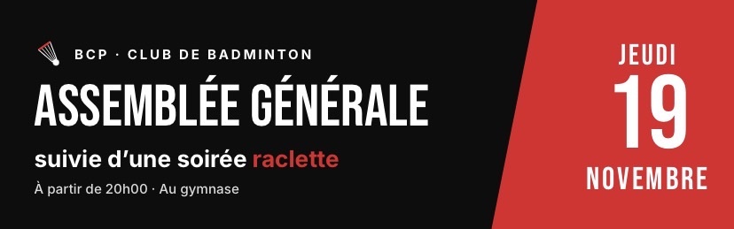 Assemblée Générale du BCP + soirée raclette