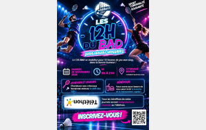 LES 12H de BAD de CHEVIGNY (au profit du TELETHON)